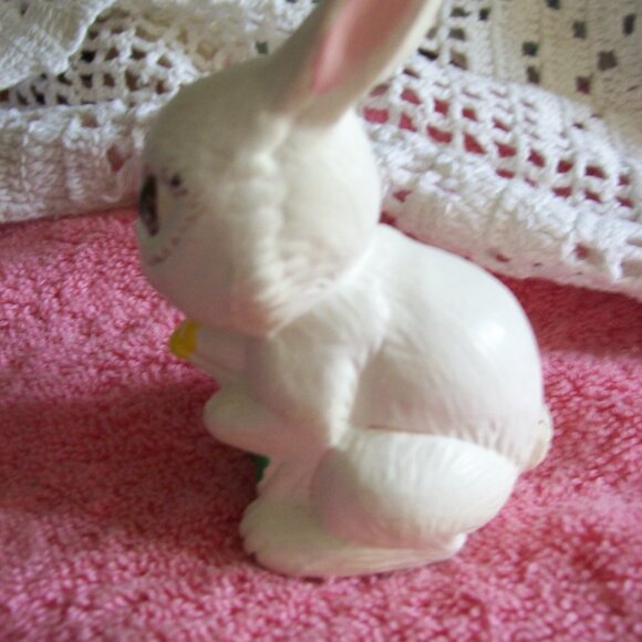 Hand Painted Ceramic Bunny Rabbit Figurine- 3.25" -Easter Bunny Home Decor - Picture 6 of 6